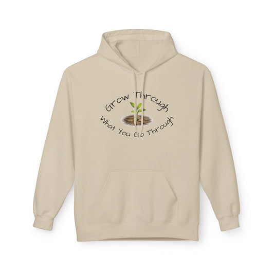 Hoodie — "Grow Through What You Go Through" Seedling Inspirational Pullover
